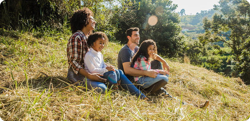 Family spending time together outdoors