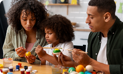 Parent and child practicing skills together during ABA family support training